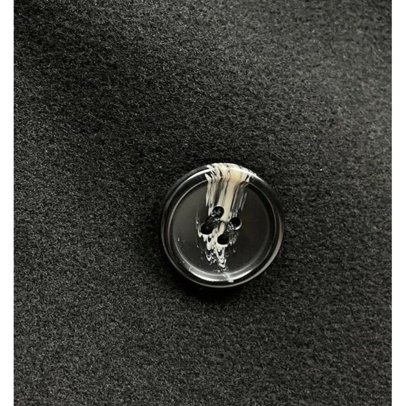 NWT Forever 21 Juniors Black Small Long Sleeved Collared Breasted peacoat Coat S - Picture 6 of 12